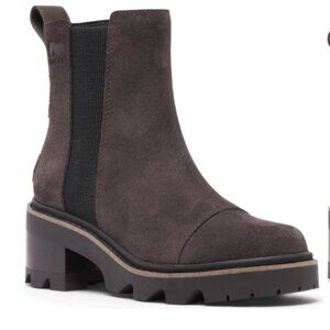 SOREL Joan Now Waterproof Brown Suede Chelsea Ankle Boot NWOB Size 9